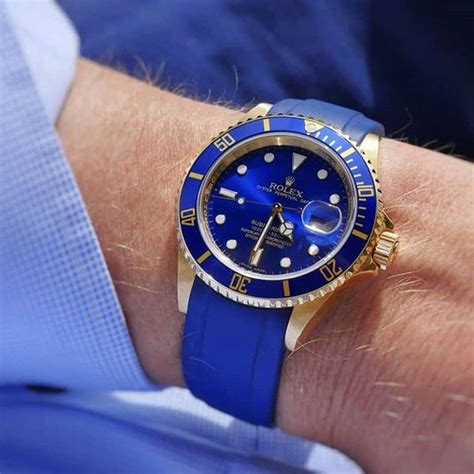 gold rolex submariner on rubber strap|Rolex 20mm rubber strap.